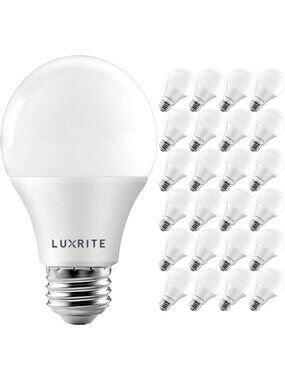 60W Equivalent A19 LED Light Bulbs, 800LM Brightness, Warm White 2700K - 24 Pack